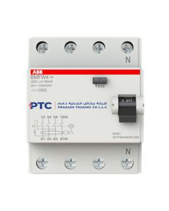 ABB RCCB/ELCB 25A 4P 30MA 25A/0.03/4P BMFW425/AC30 1SYF604062R1250 FORMULA