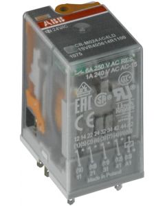 ABB PLUGGABLE RELAY 8 PIN 230V AC* (CR-M230AC2) CR-M230AC2 Pluggable interface relay 2c/o,A1-A2=230VAC,250V/12A