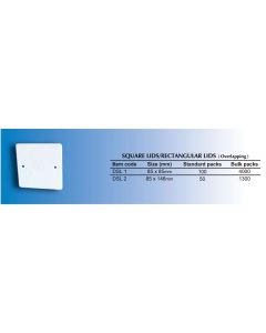 Decoduct Pvc Square Cover (Lid) White DSL1W (85X85Mm)