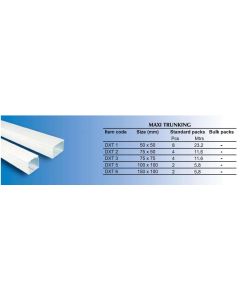 Decoduct Pvc Trunking 100X100 DXT 5 W