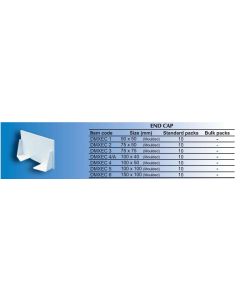 Decoduct End Cap For 100X50 Trunking DMXEC4W