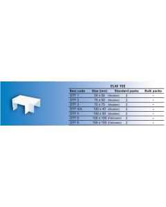 Decoduct Flat Tee For 100X50 Trunking DTF4