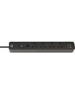 Extension Socket 4Way+2Usb 3M With 2P On/Off Switch