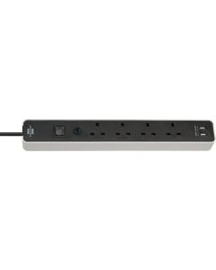 Extension Socket 4Way+2Usb 3M With 2P On/Off Switch