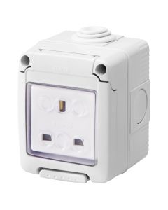 GEWISS 13A 2P+E SOCKET OUTLET UNSWITCHED  IP55 GW27843G