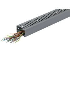 HAGER SLOTTED PANEL TRUNKING 25 HT X 40 WT MM 2MT GREY BA7A25040