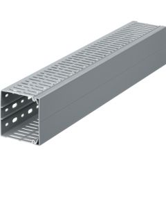 HAGER SLOTTED PANEL TRUNKING 80 HT X 80 WT MM 2MT GREY BA7A80080